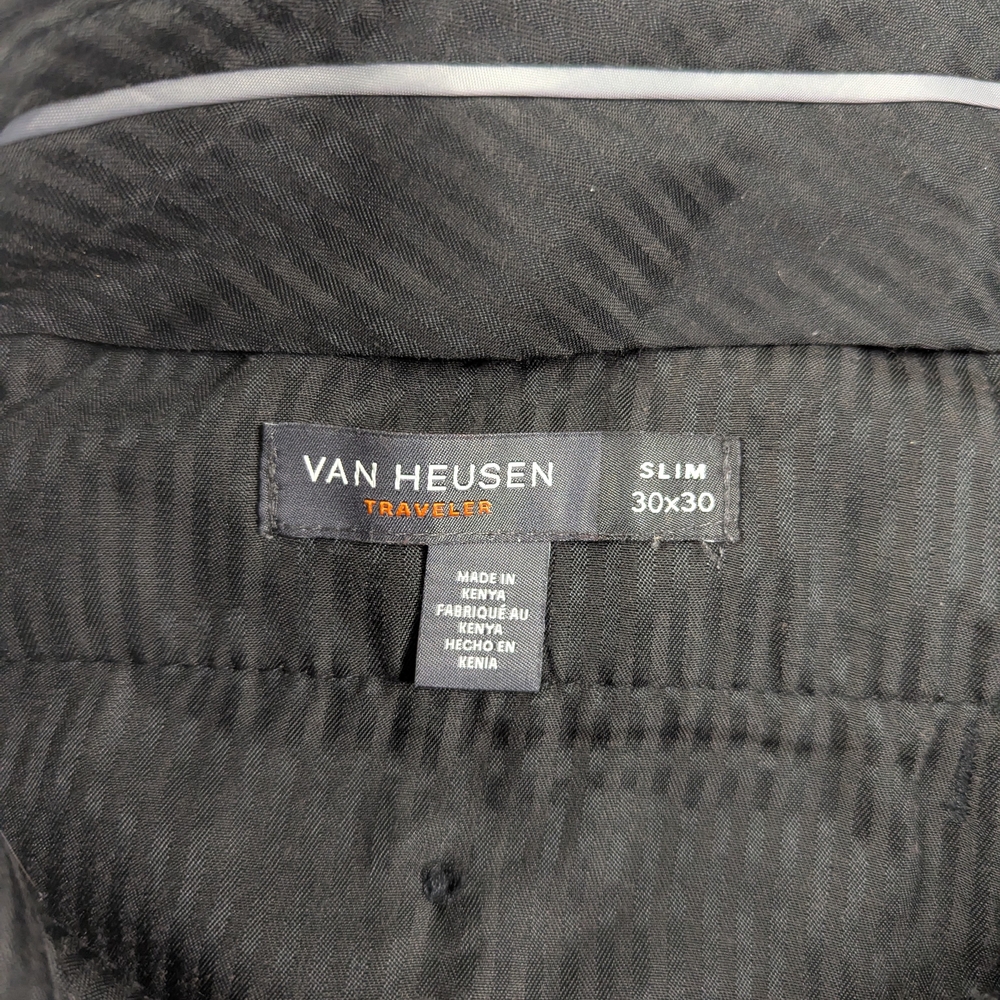 Van Heusen Black Dress Pants Men's 30x30 Slim (lot 2)‎ - Picture 12 of 14